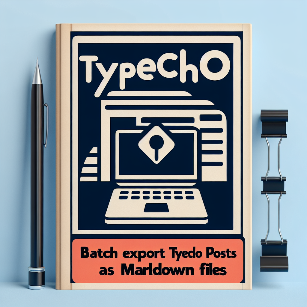 Typecho 文章批量导出为 md 文件